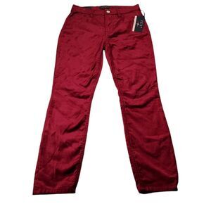 Jen7 by 7 For All Mankind Women's Velvet Ankle Skinny Pants Size 2 Red